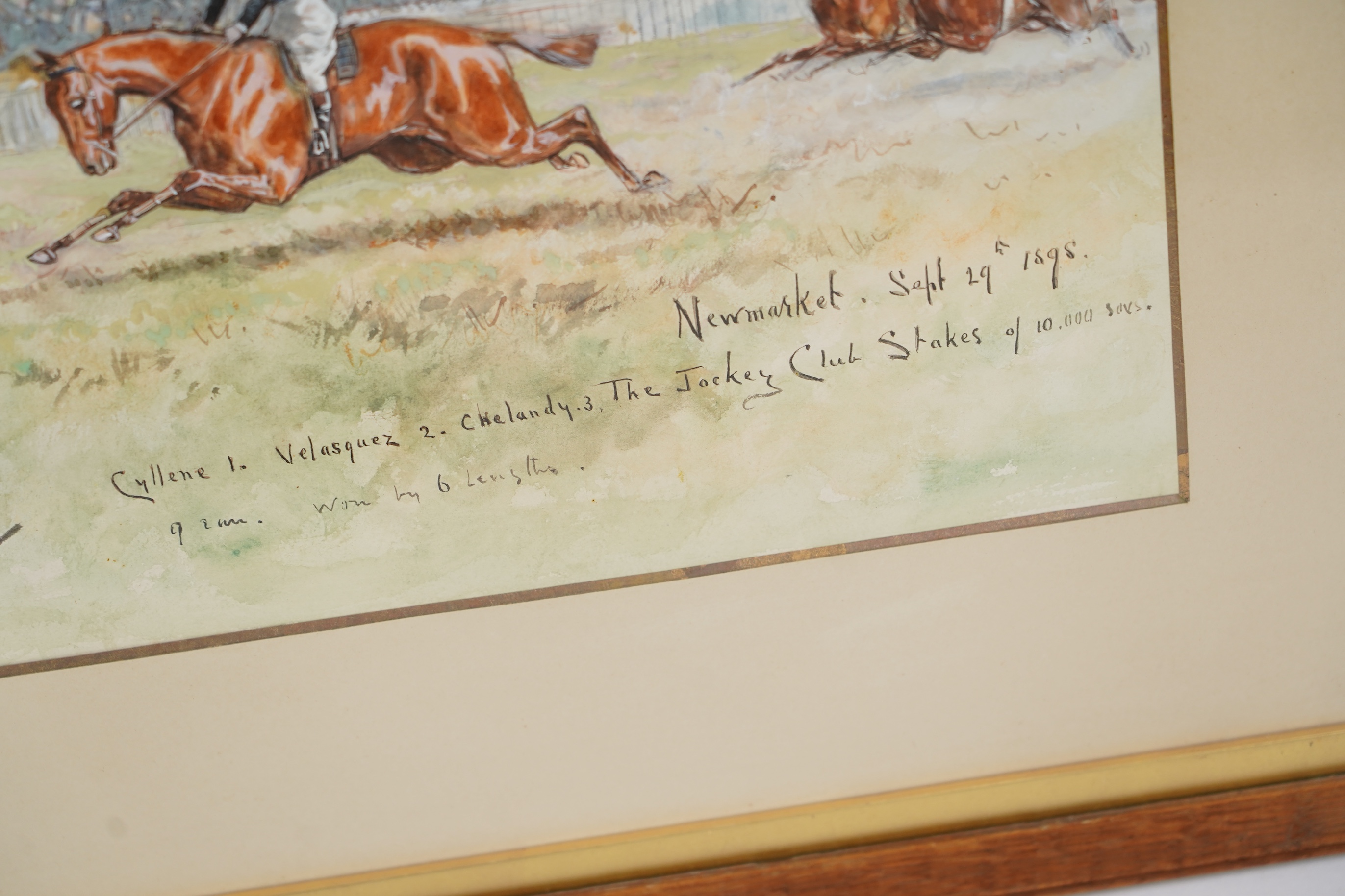 George Finch Mason (1850-1915), 'Cyllene Wins! - The Newmarket Stakes, 1898'